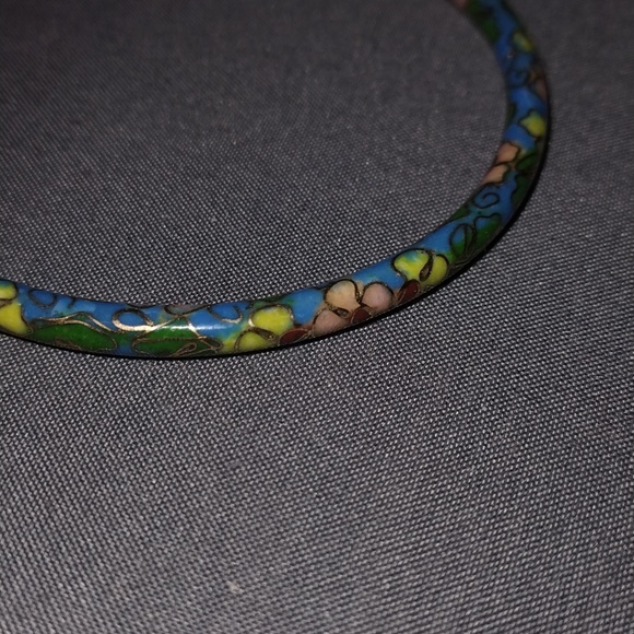 Cloisonné Bangle Bracelet Colorful Enamel Bangle - Picture 2 of 6